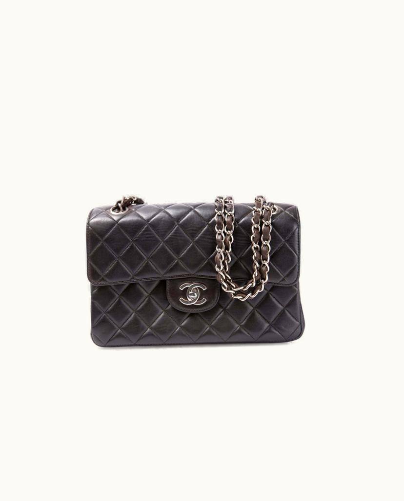 Chanel CHANEL Double Face Matelasse Shoulder Bag Leather In Black