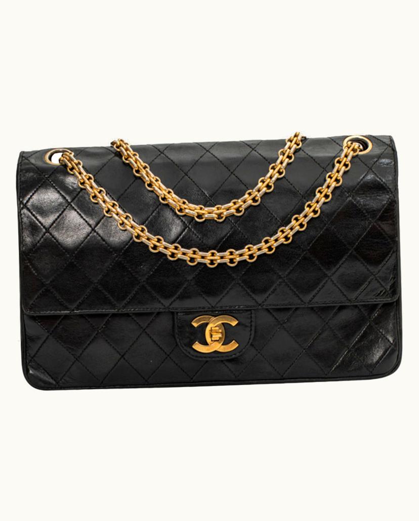 Chanel Chanel Timeless Flap Bag Leather In Black with Gold Hardware