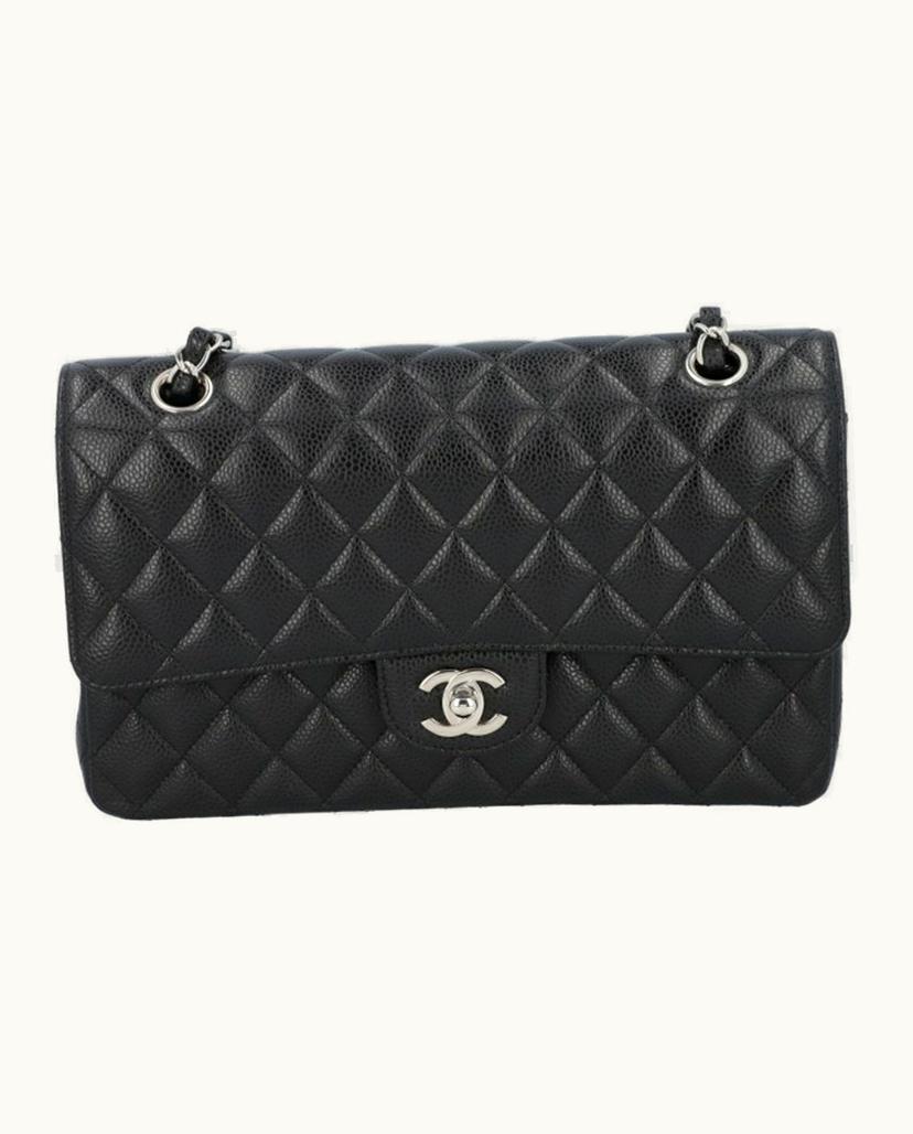 Chanel Chanel Classic Bag Medium Shoulder Bag Caviar Leather Black