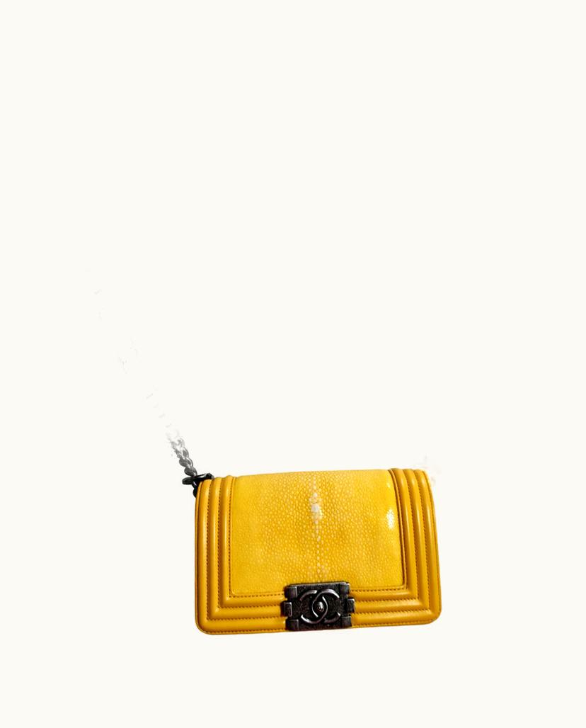 Chanel Chanel A67085 Boy Handbag Yellow