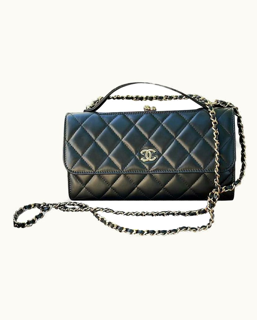 Chanel Chanel Limited Edition Lambskin Wallet On Chain Black