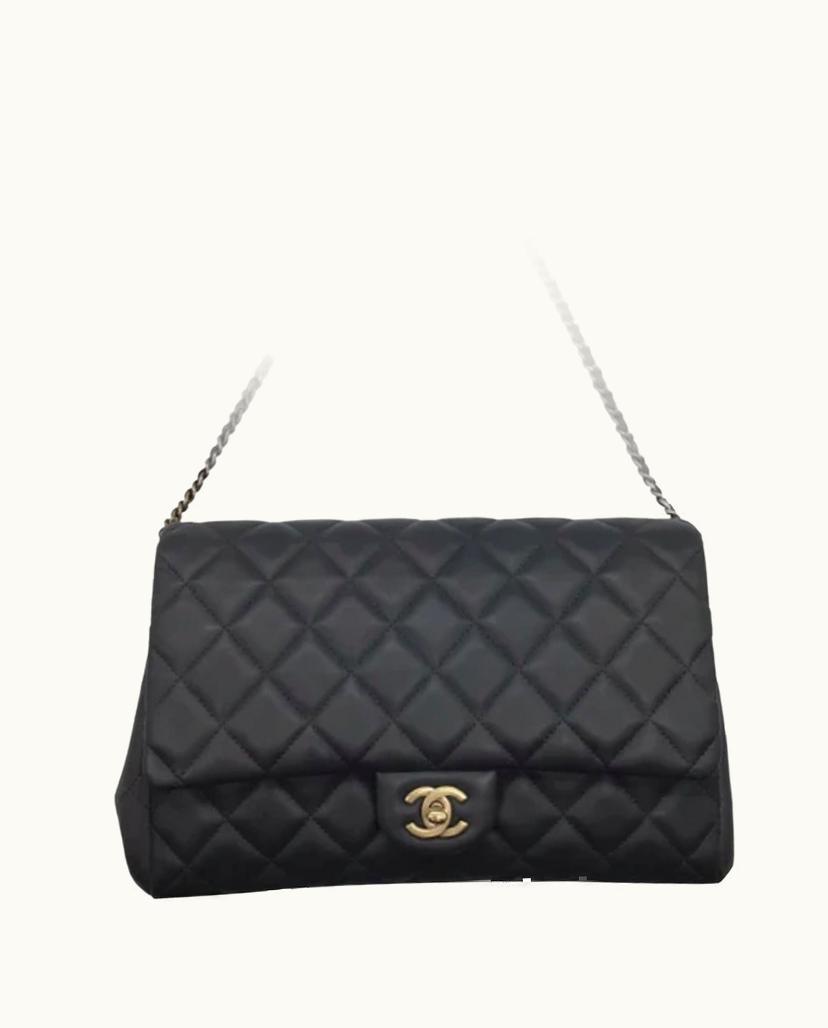 Chanel Chanel Timeless Chain Shoulder Bag Lambskin Grey