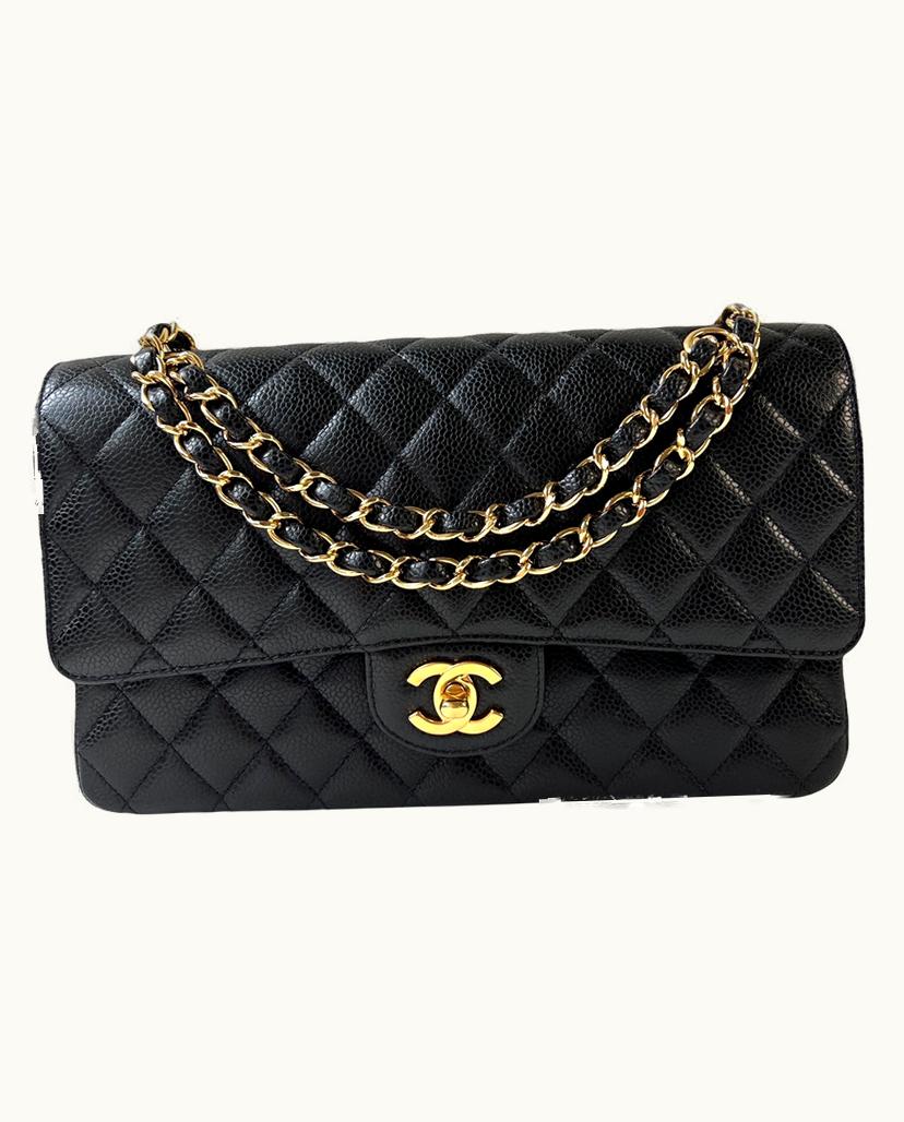 Chanel Chanel Classic Flap Bag Medium Caviar Leather Black