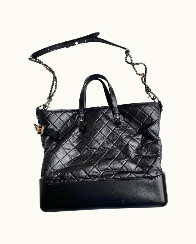 Chanel Chanel Women's Gabrielle Hobo Large Leather In Black