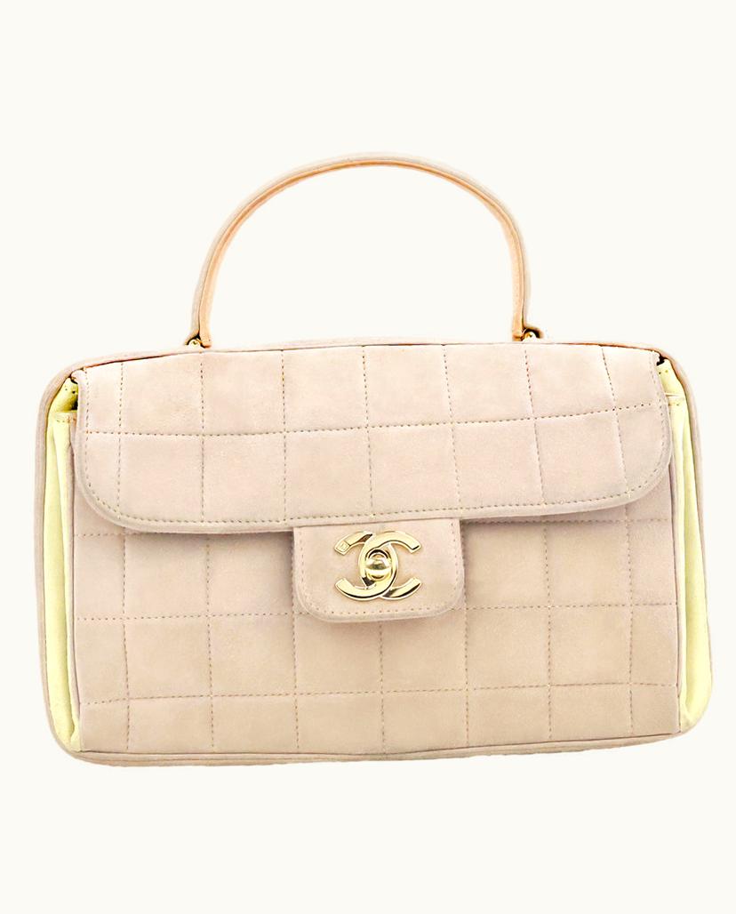 Chanel Chanel Women's Coco Handle Bag Patent Leather In Beige