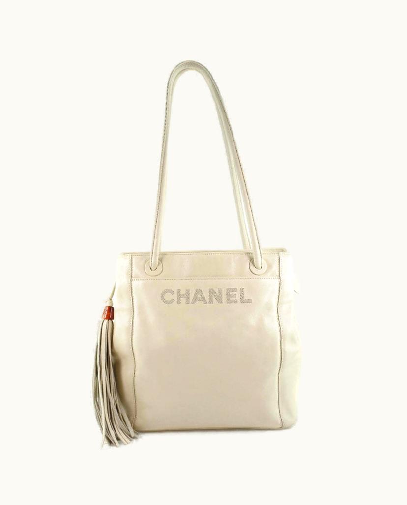 Chanel Chanel Fringe Women's Handbag In Beige