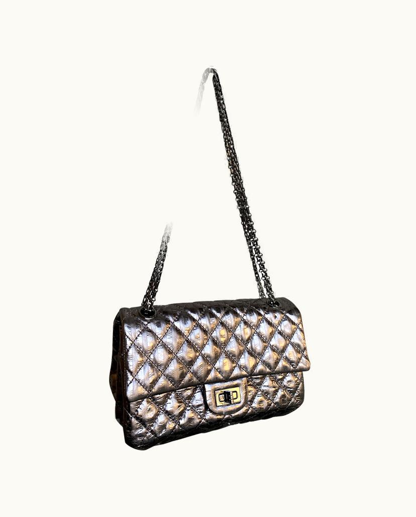 Chanel Chanel Women's Classic Flap Bag Leather In Silvery