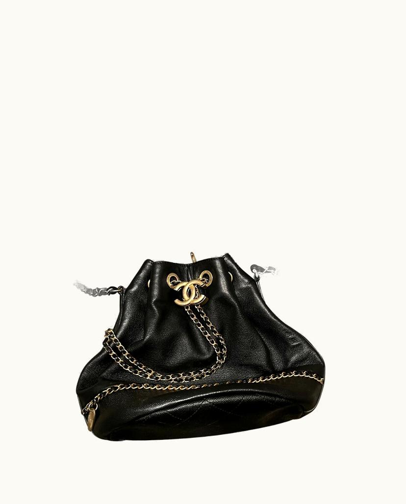 Chanel Chanel Women's Gabrielle Bucket Bag Leather In Black