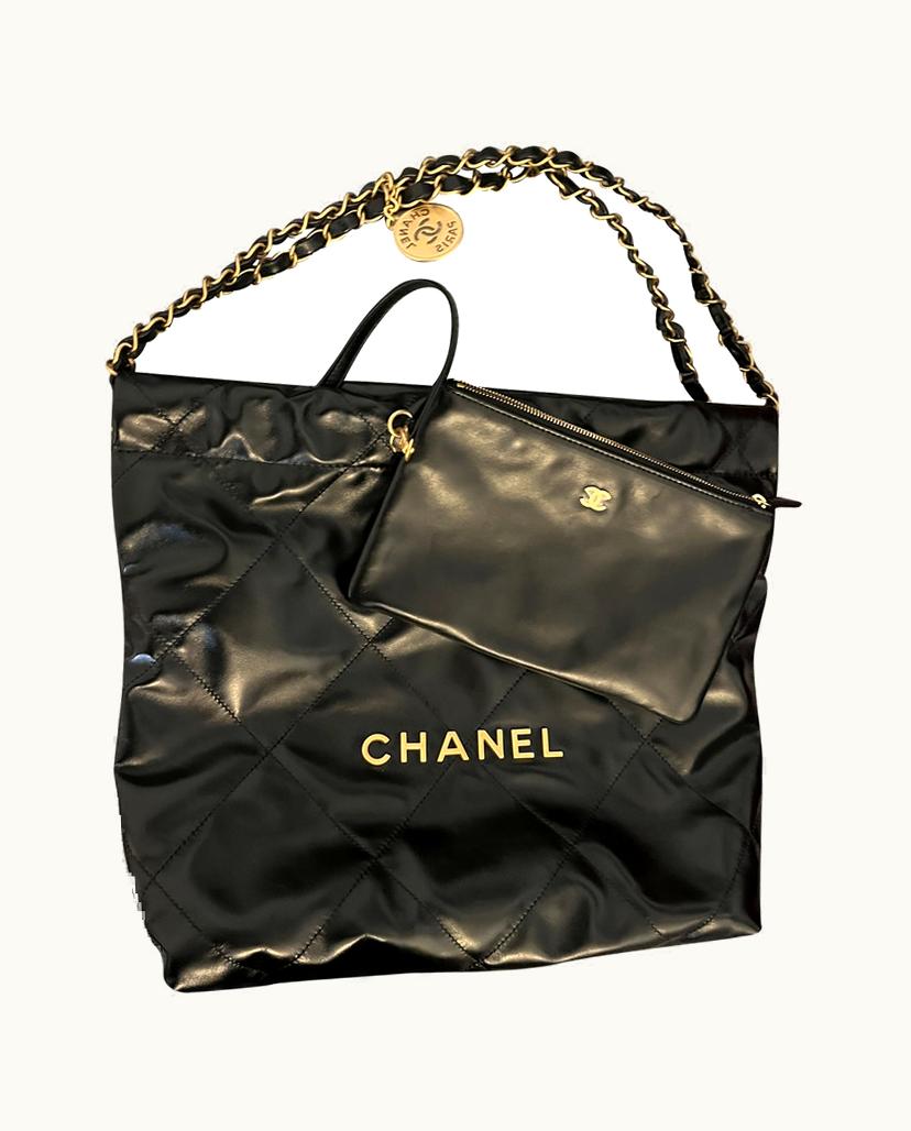 Chanel Chanel 22 Women's Leather Shoulder Bag in Black