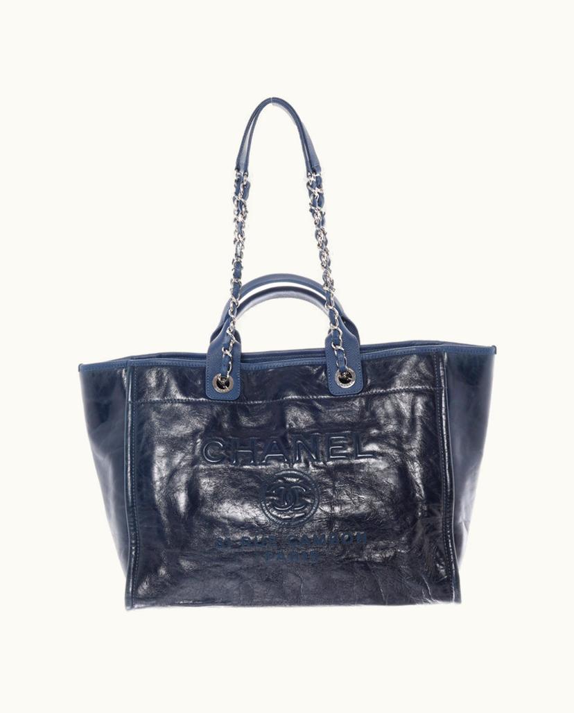 Chanel Chanel Classic Leather Shopper Tote Blue