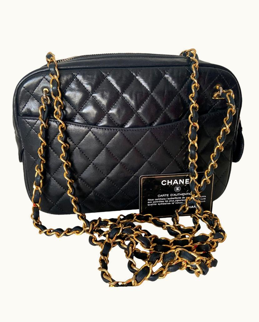 Chanel Chanel Vintage Classic Tote Bag Lambskin Black