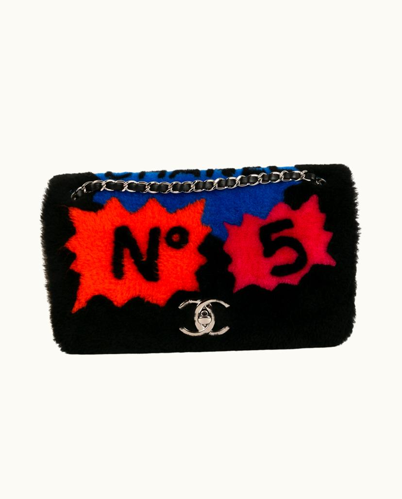 Chanel CHANEL Sac S60 Women's Flap Bag Wool In Black