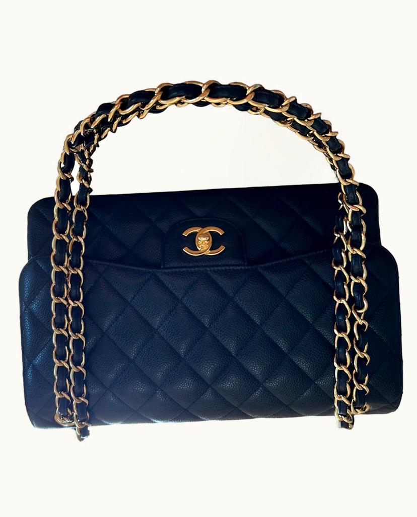 Chanel Chanel 2020 Jumbo Caviar Double Flap Bag Black