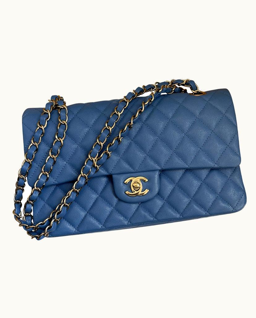 Chanel Chanel Timeless Classic Women's Leather Shoulder Bag in Blue