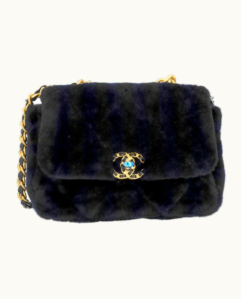 Chanel Chanel Women's 19 Bag Fur In Black
