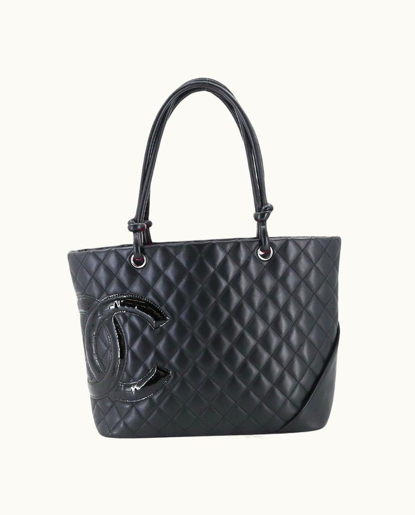 Chanel Chanel Cambon Women's Tote Bag Leather In Black