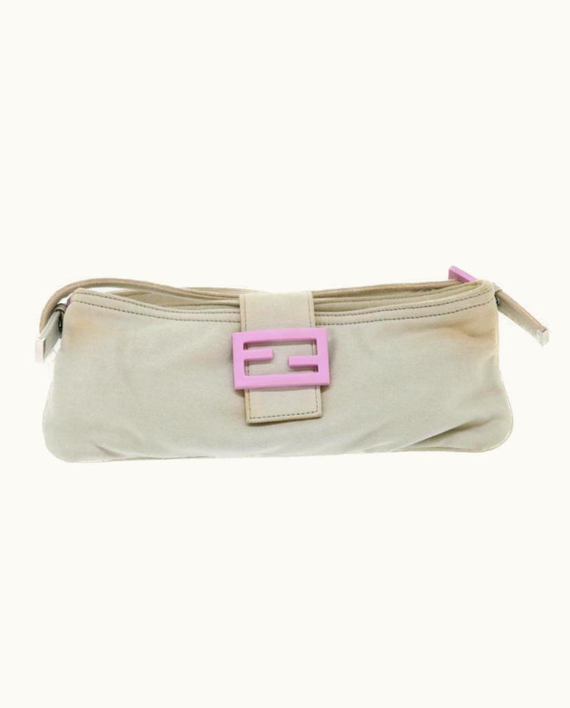 Fendi Fendi Women's Baguette Bag Cotton In Beige