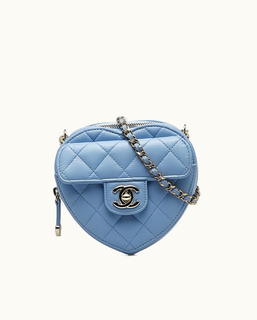 Chanel Chanel Mini CC in Love Heart Crossbody Leather Blue