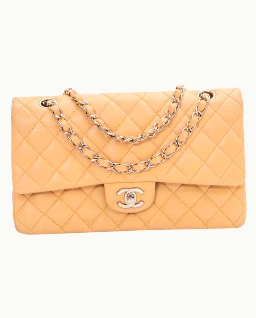 Chanel Chanel Timeless Classic Leather Shoulder Bag Beige