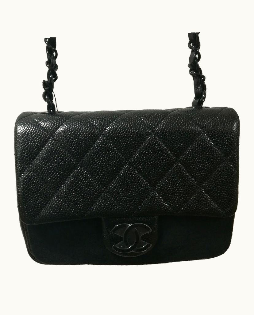 Chanel Chanel Incognito Square Bag Caviar Leather Black