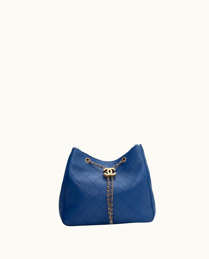 Chanel Chanel Women's Bucket Bag Leather In Blue