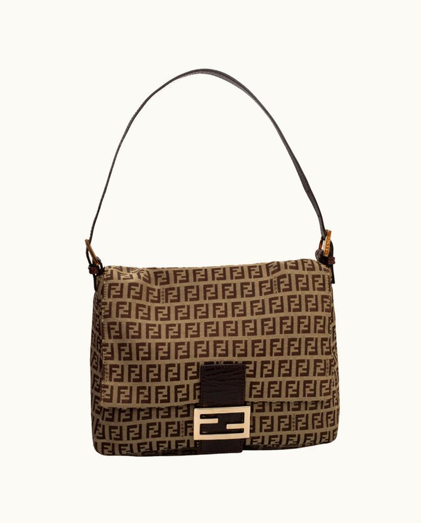 Fendi Fendi Mamma Baguette Women's Handbag Canvas Brown