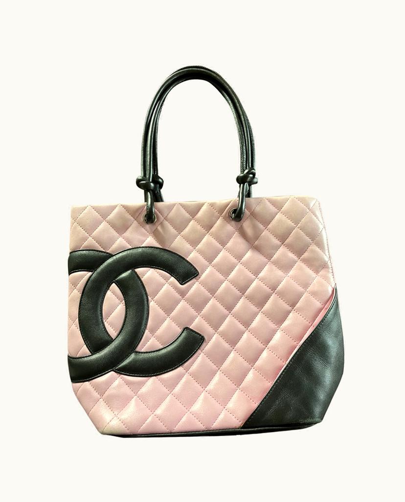 Chanel Chanel Cambon Pink Leather Shoulder Bag