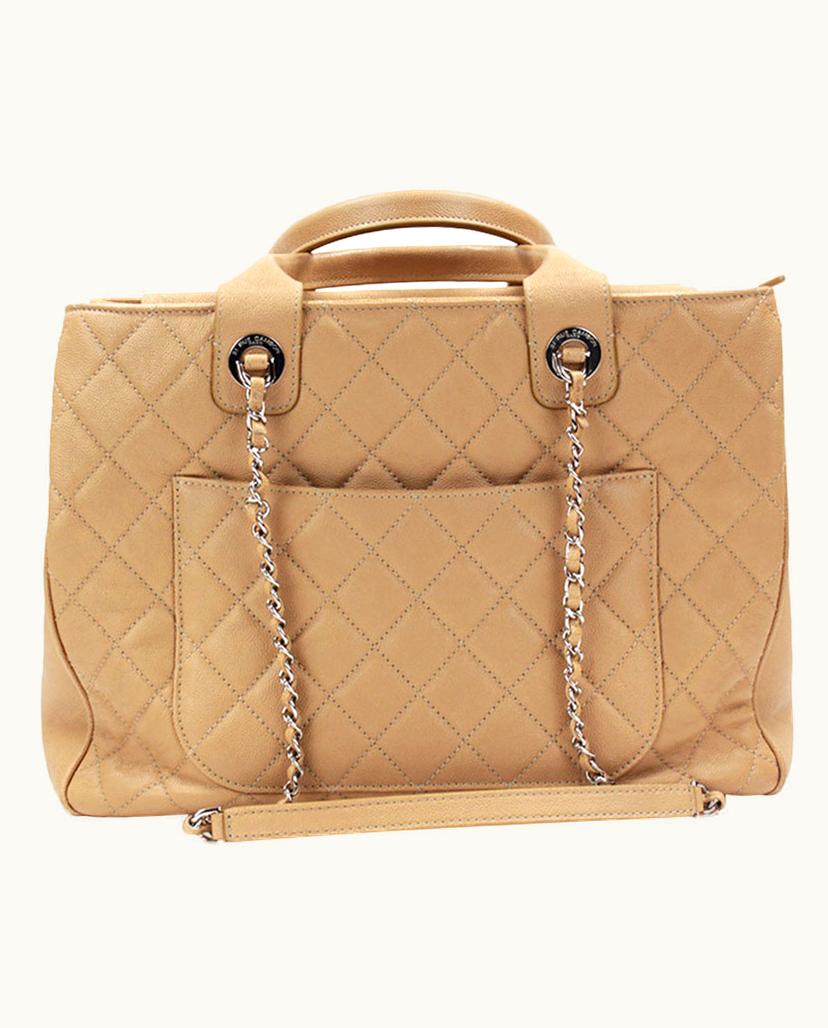 Chanel Chanel Neo Shopping Tote Beige Caviar Leather