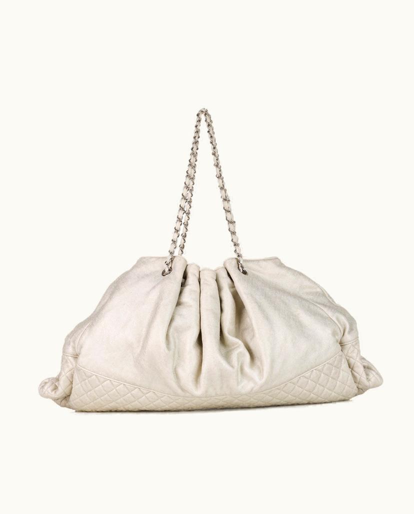 Chanel Chanel Melrose Cabas Cotton Tote Bag White x Ivory