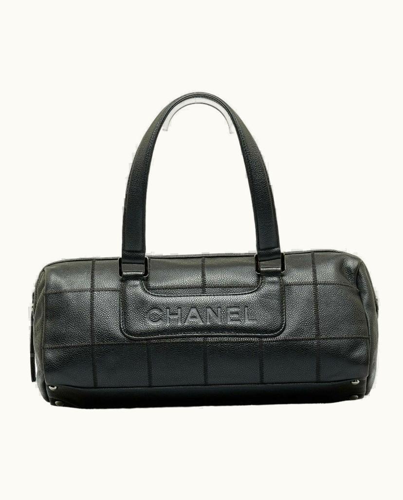 Chanel Chanel Chocolate Bar Tote Bag Caviar Leather in Black