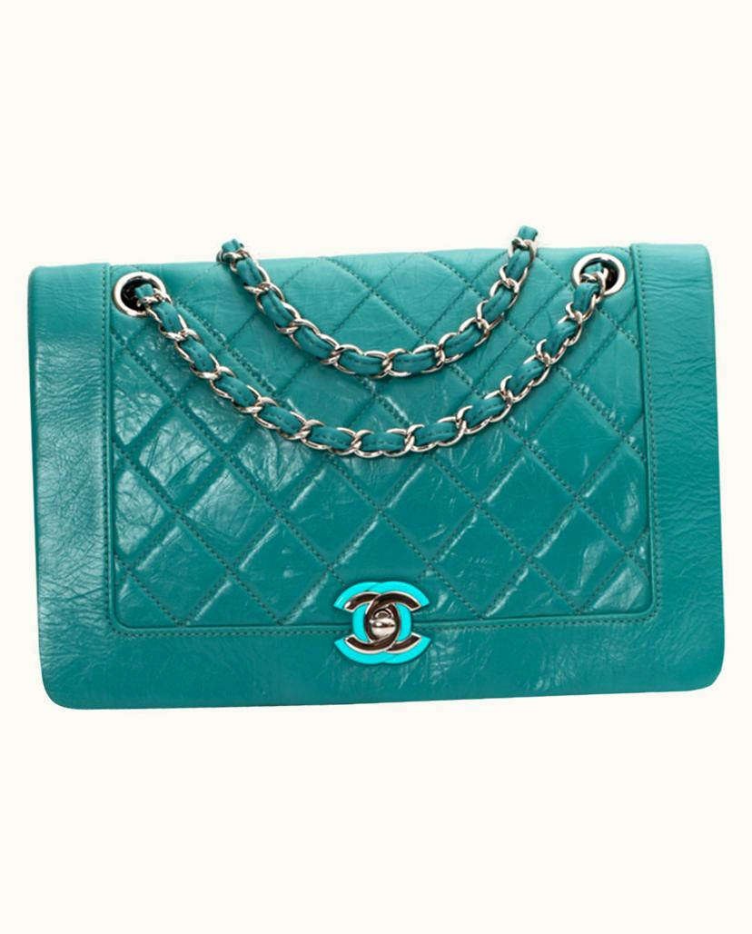 Chanel Chanel Luxury Leather Shoulder Bag Blue Silver