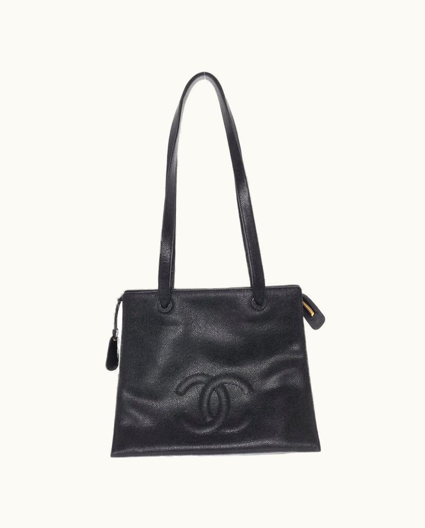 Chanel Chanel Classic Shopping Tote Leather In Black