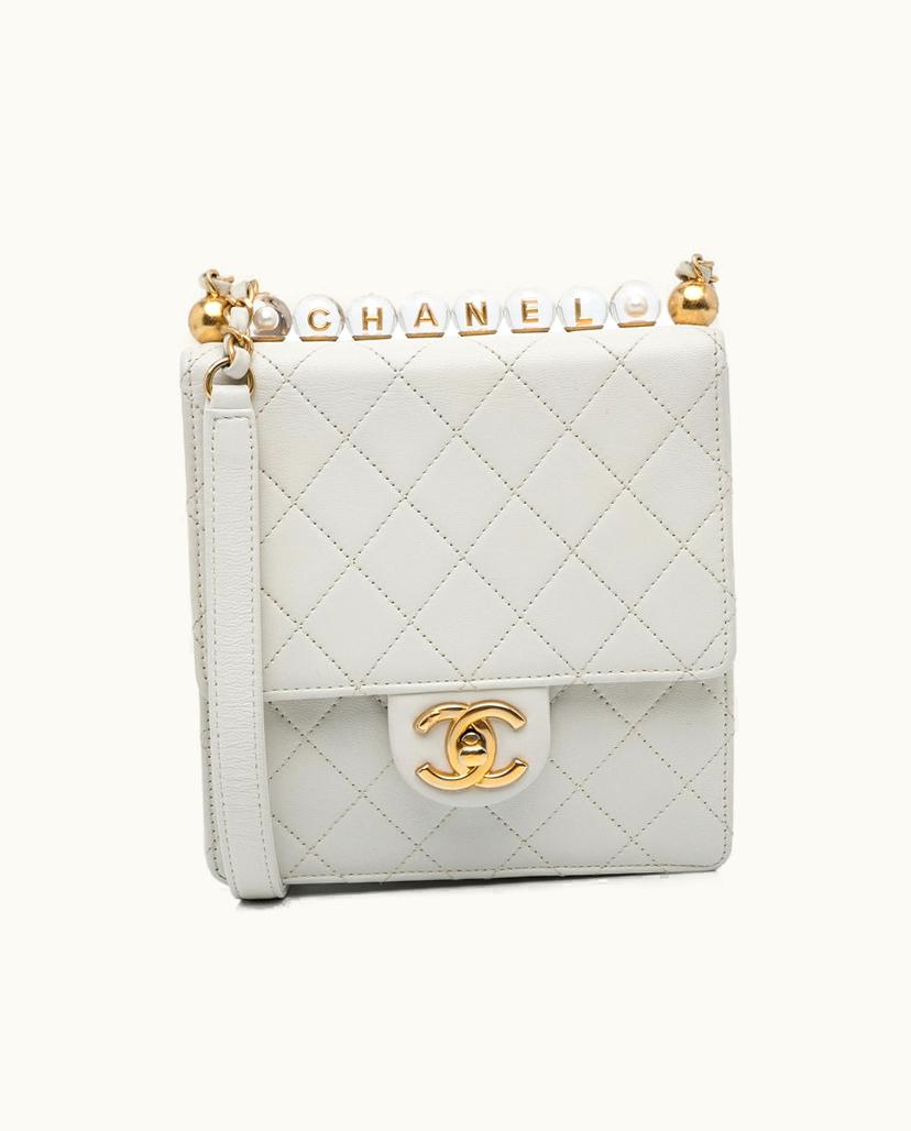 Chanel Chanel Chic Pearls Crossbody Bag White