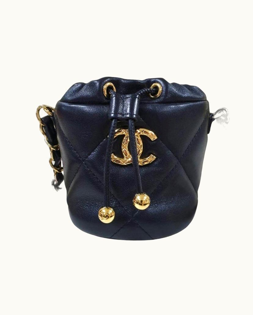 Chanel Chanel Classic Bucket Bag Leather In Black