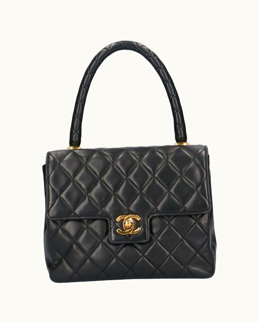 Chanel Chanel Matelassé Handbag Black Leather