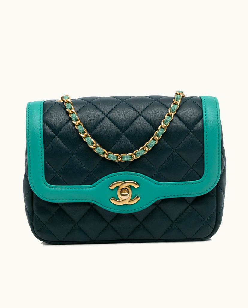 Chanel Chanel Two-Tone Day Flap Bag Leather Blue/Dark Blue