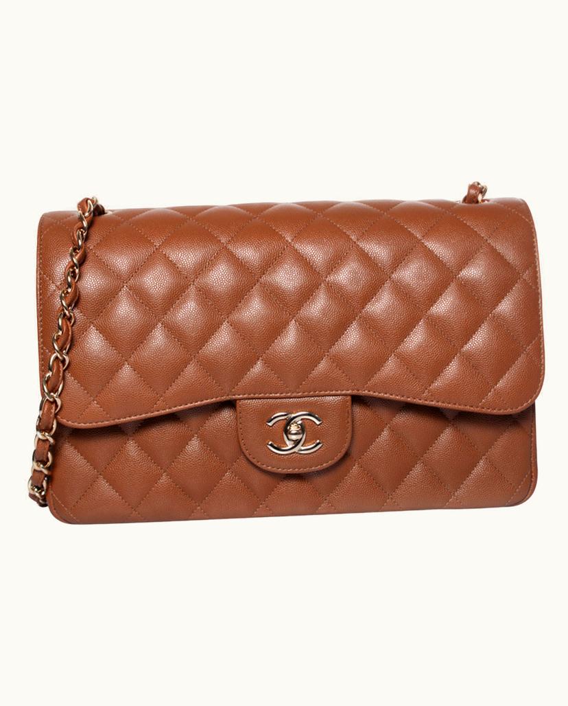 Chanel Chanel Women's Classic Flap Bag Jumbo Leather In Brown