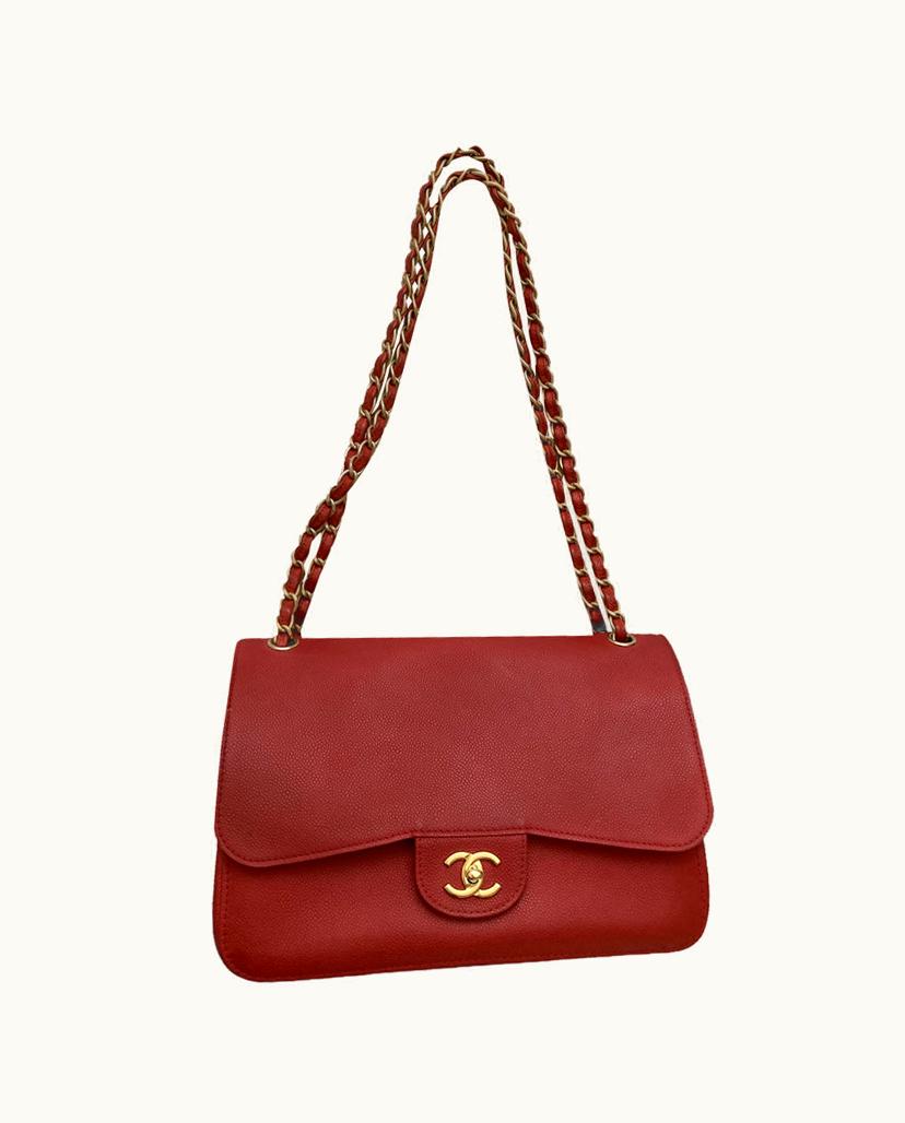 Chanel Chanel PURE NUDE Limited Edition Classic Leather Bag in Coral Red