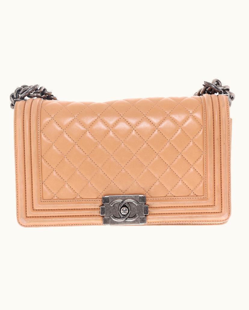 Chanel Chanel Women's Boy Bag Leather In Nude