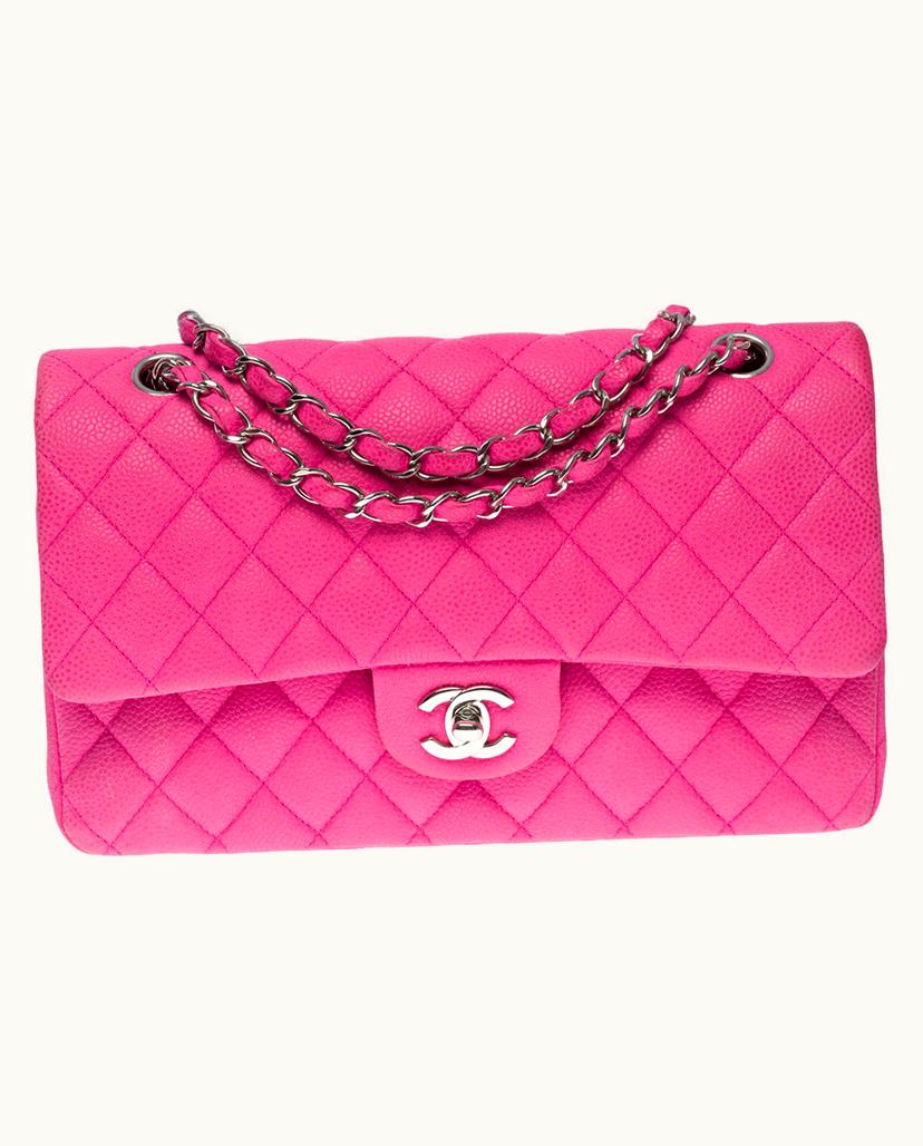 Chanel Chanel Timeless Medium 25cm Handbag Pink Quilted Caviar Leather