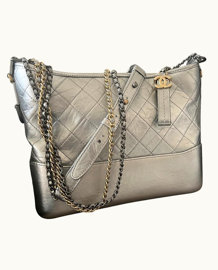 Chanel Chanel Gabrielle Shoulder Bag Leather In Versatile Grey