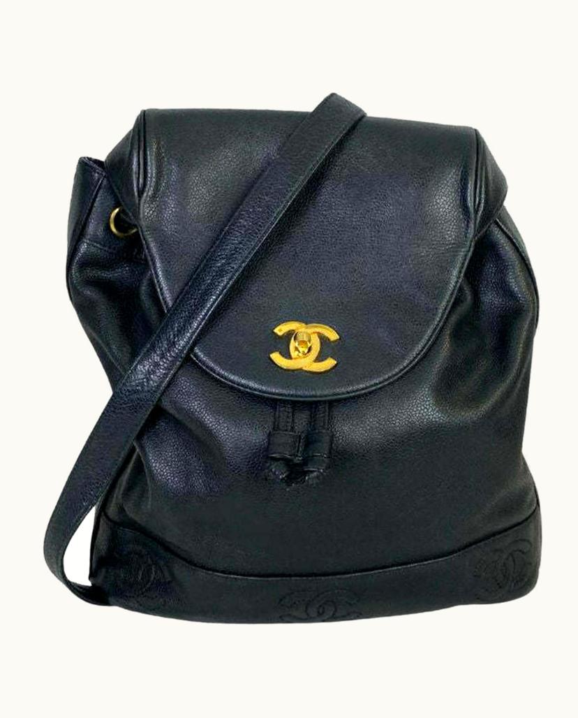 Chanel Chanel RECAB321 Women's Backpack Leather In Black