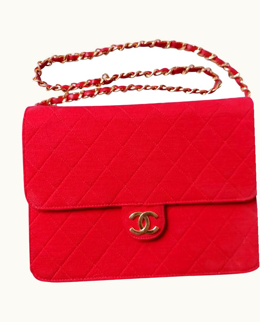 Chanel Chanel Women's Classic Flap Bag Jersey In Red