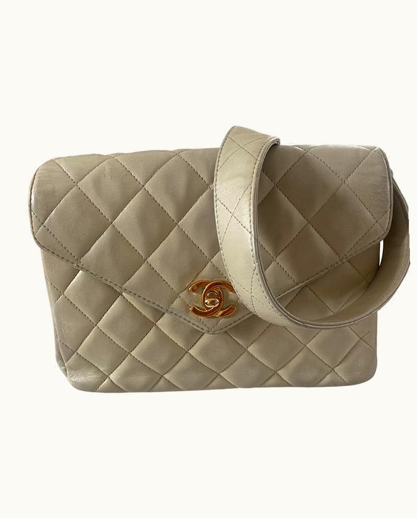 Chanel Chanel Classic Vintage Tote Bag Leather Cream/Beige