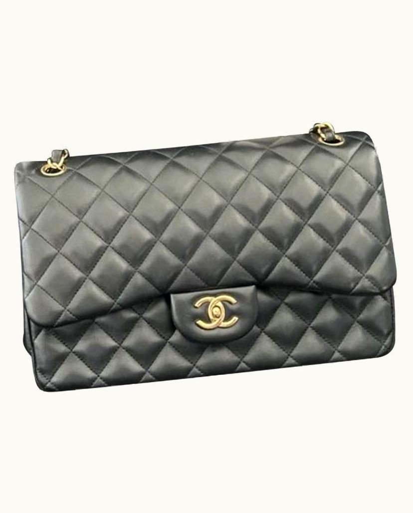 Chanel Chanel Jumbo Bag Lambskin Shoulder Black