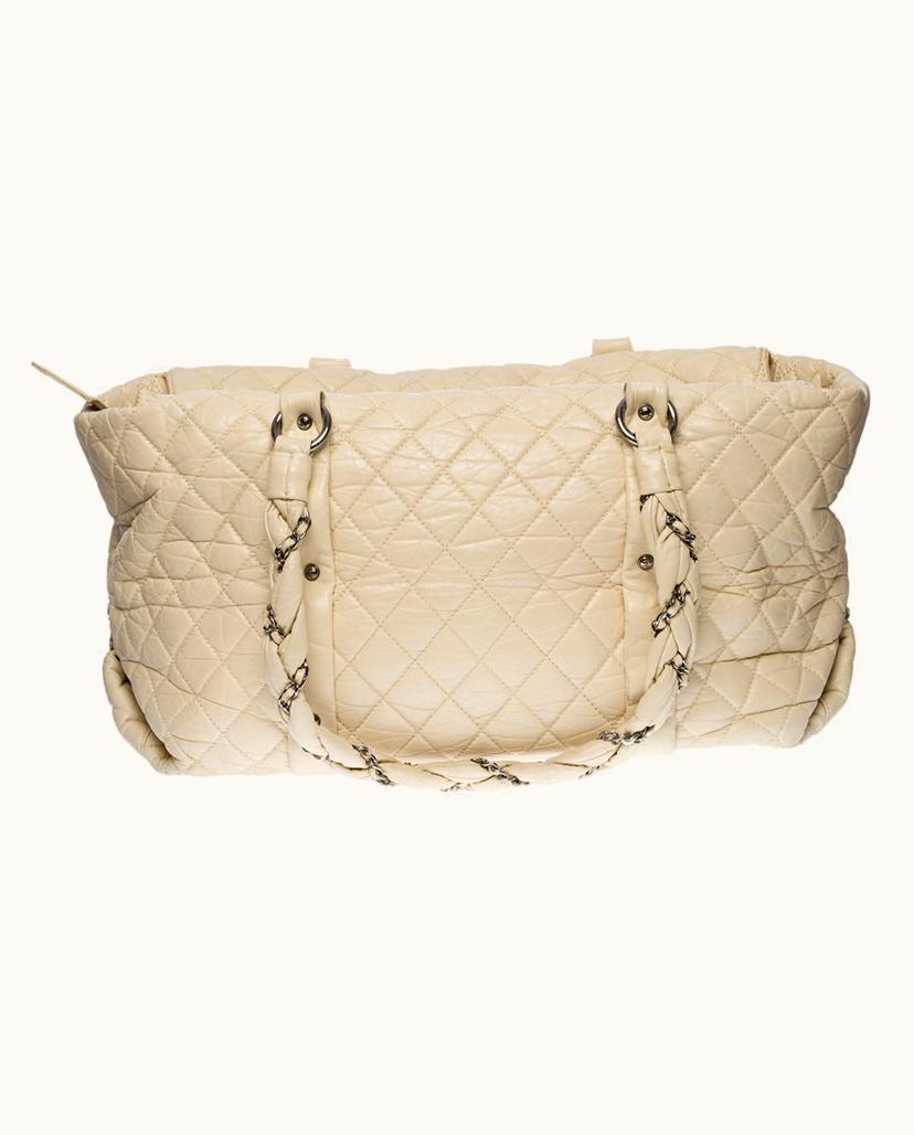 Chanel Chanel Puffy Quilted Leather Tote Bag Ivory