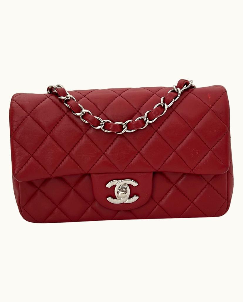 Chanel Chanel Flap Bag 7662 Leather Bordeaux