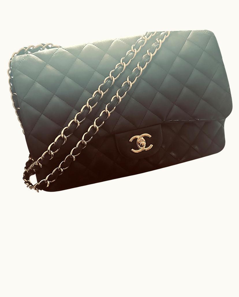 Chanel Chanel Flap Bag Jumbo Calfskin Crossbody Black