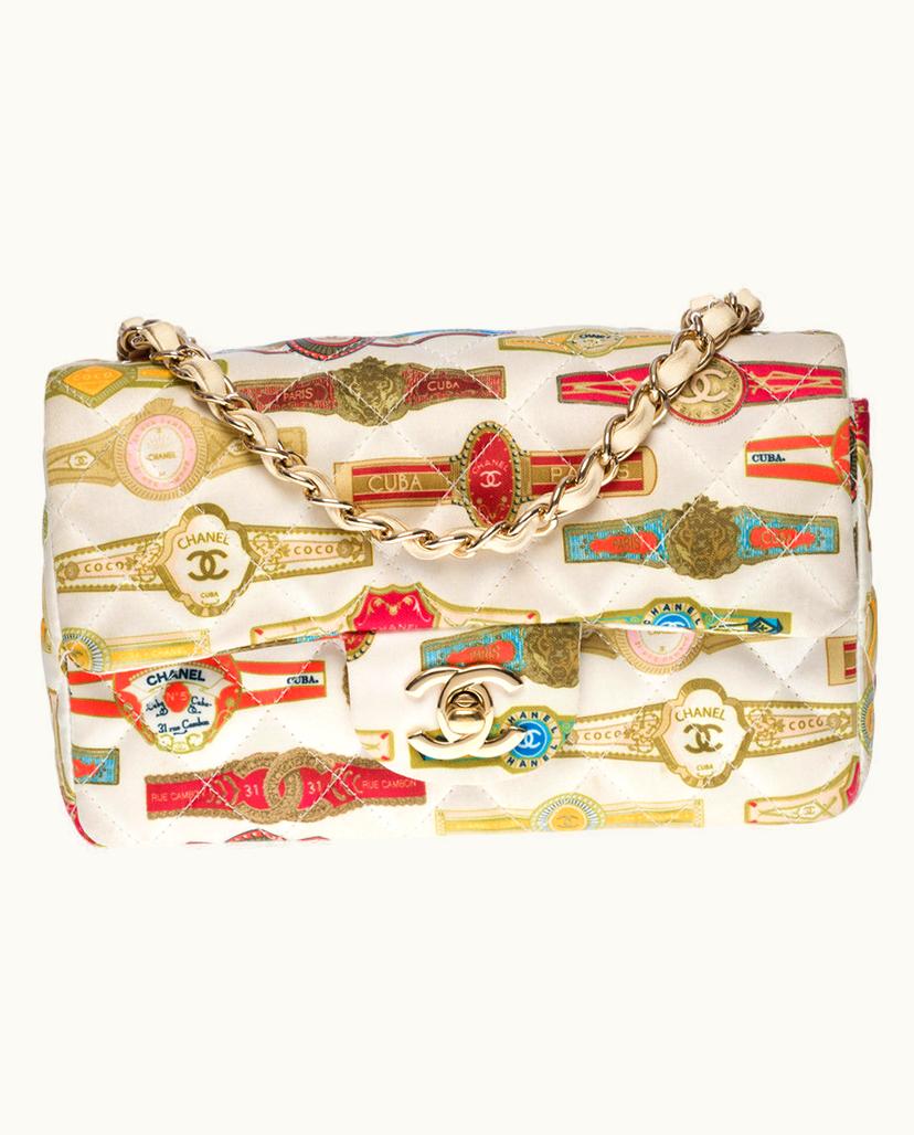 Chanel Chanel Women's Classic Flap Bag Jersey In White