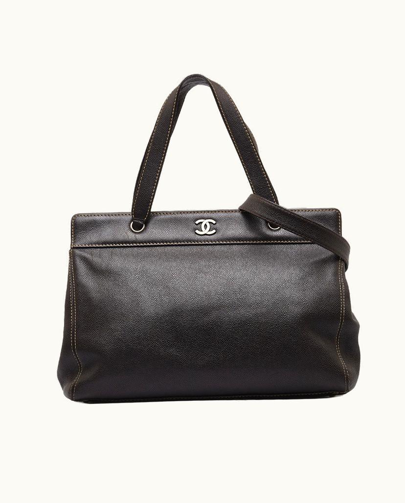 Chanel Chanel Executive Caviar Leather Satchel Brown